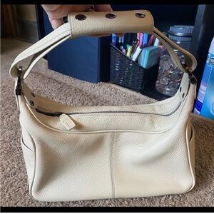 Tod's mini Cream Leather Shoulder Bag